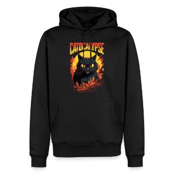 Katze Catocalypse Stadt Chaos Kreatur Monsterkatze - Männer Premium Bio Hoodie - Schwarz - Vorne - Nico (187cm)