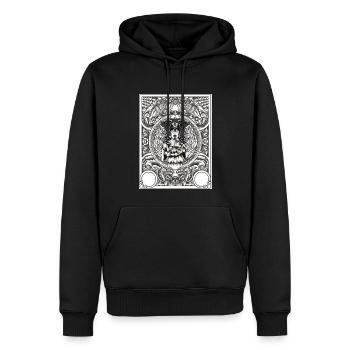 Gothic Baphomet Satanic 666 Black Metal - Sweat à capuche Premium bio Homme - noir - Devant - Nico (187cm)