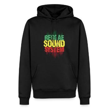 Reggae Sound System - Jamaikanische Musik - Männer Premium Bio Hoodie - Schwarz - Vorne - Nico (187cm)