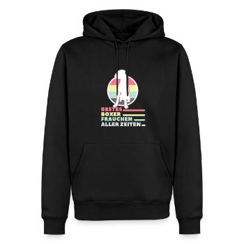 Bestes boxer Frauchen 1 - Männer Premium Bio Hoodie - Schwarz - Vorne - Nico (187cm)