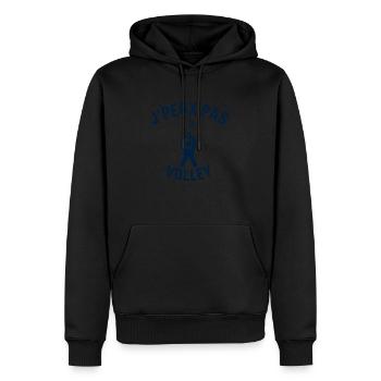 Ich kann nicht Volleyball spielen - Männer Premium Bio Hoodie - Schwarz - Vorne - Nico (187cm)