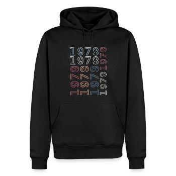 Né en 1978 Cadeau Anniversaire 1978 Retro 1978 - Sweat à capuche Premium bio Homme - noir - Devant - Nico (187cm)