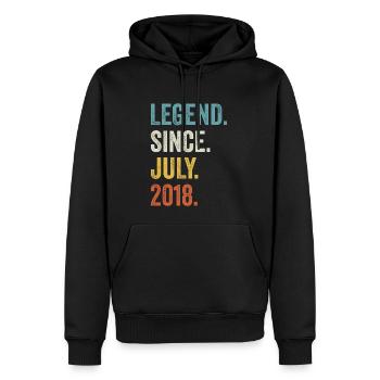 Legend Since July 2018 4. Geburtstag - Männer Premium Bio Hoodie - Schwarz - Vorne - Nico (187cm)