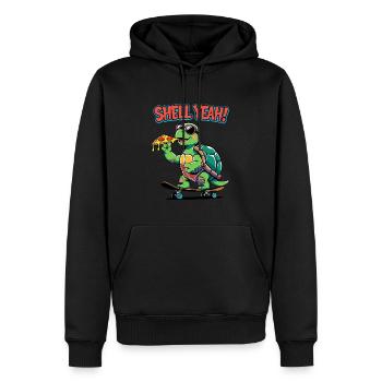 Design de tortue cool - carapace ! - Sweat à capuche Premium bio Homme - noir - Devant - Nico (187cm)
