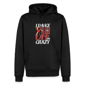 Je danse la salsa pour brûler les fous - Sweat à capuche Premium bio Homme - noir - Devant - Nico (187cm)