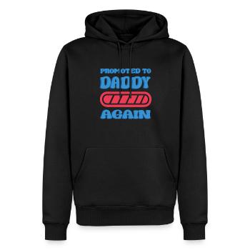 Wieder Zum Papa Befördert. Download Abgeschlossen - Männer Premium Bio Hoodie - Schwarz - Vorne - Nico (187cm)