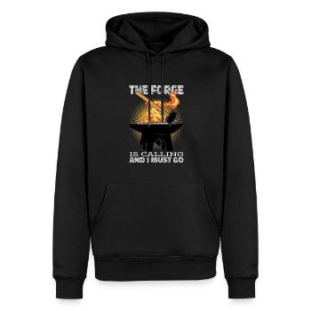 La forge appelle et je dois brûler du métal ferreux - Sweat à capuche Premium bio Homme - noir - Devant - Nico (187cm)