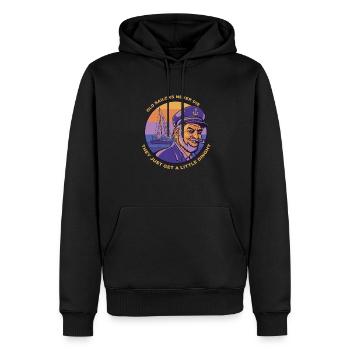 Les vieux marins ne meurent jamais - Sweat à capuche Premium bio Homme - noir - Devant - Nico (187cm)