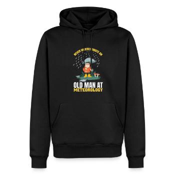 Unterschätzen Sie Niemals Einen Alten Mann - Männer Premium Bio Hoodie - Schwarz - Vorne - Nico (187cm)
