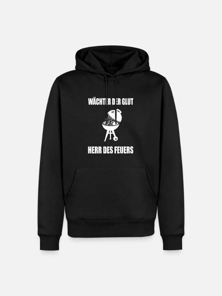 bbq - Männer Premium Bio Hoodie - Schwarz