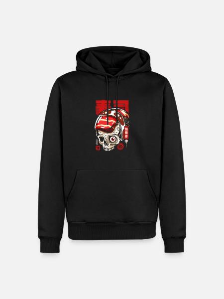 Japan skull sushi japan - Men’s Premium Organic Hoodie - black