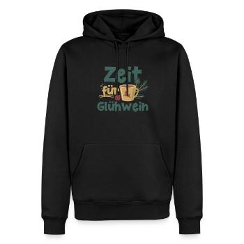 Zeit für Glühwein Weihnachstmarkt Weihnachten - Männer Premium Bio Hoodie - Schwarz - Vorne - Nico (187cm)
