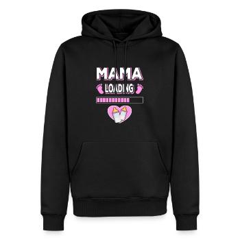 Maman Chargement Maman Mères Maman Maman Fête des mères - Sweat à capuche Premium bio Homme - noir - Devant - Nico (187cm)