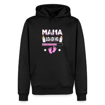 Maman Chargement Maman Mères Maman Maman Fête des mères - Sweat à capuche Premium bio Homme - noir - Devant - Nico (187cm)
