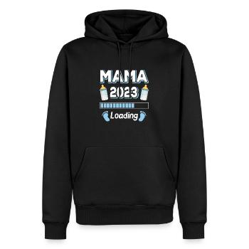 Maman 2023 Chargement Mère Mères Maman Fête des mères - Sweat à capuche Premium bio Homme - noir - Devant - Nico (187cm)