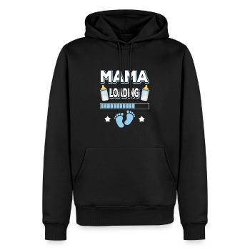 Maman Chargement Maman Mères Maman Maman Fête des mères - Sweat à capuche Premium bio Homme - noir - Devant - Nico (187cm)