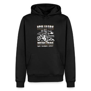 Ich Liebe meine Frau MTB Mountainbike Fahrrad Rad - Männer Premium Bio Hoodie - Schwarz - Vorne - Nico (187cm)