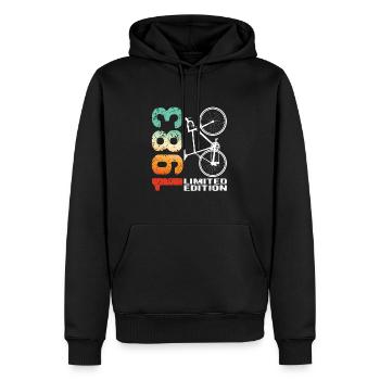 40 Anniversaire 1983 Vintage Retro Cycliste Cycliste - Sweat à capuche Premium bio Homme - noir - Devant - Nico (187cm)