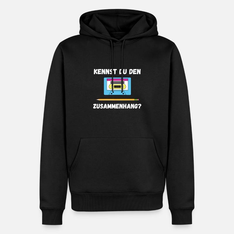 Cassette stylo - Sweat à capuche Premium bio Homme - noir