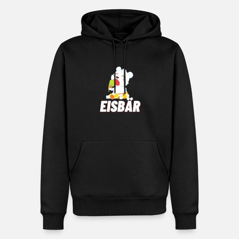 Eisbär - Männer Premium Bio Hoodie - Schwarz
