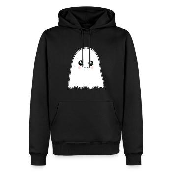 T-shirt d’Halloween Ghost spooky chemise mignonne - Sweat à capuche Premium bio Homme - noir - Devant - Nico (187cm)