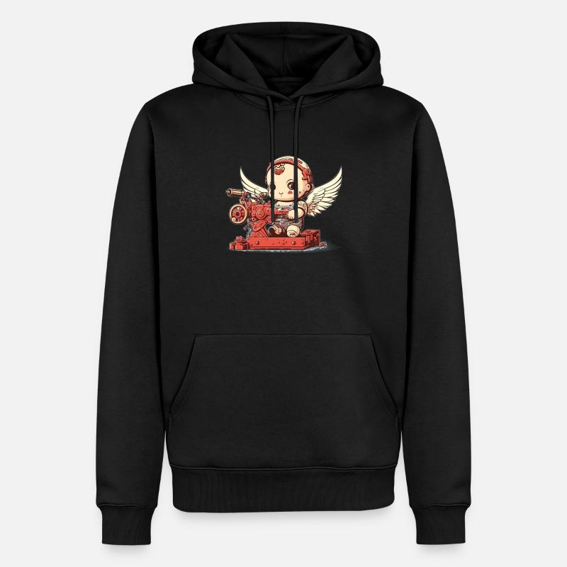 Cupidon - Sweat à capuche Premium bio Homme - noir
