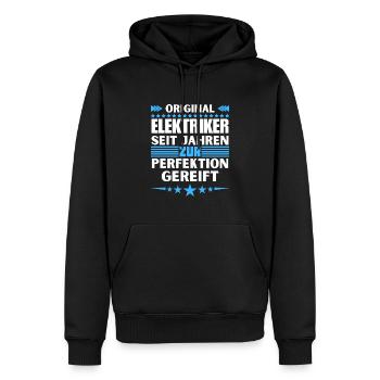 Les électriciens ont mûri à la perfection - Sweat à capuche Premium bio Homme - noir - Devant - Nico (187cm)