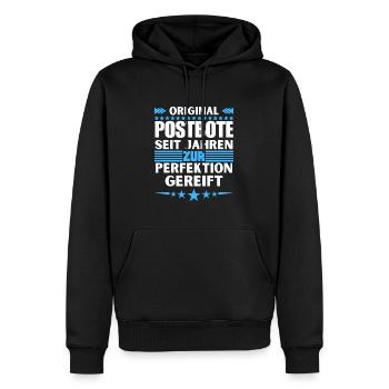 Zur Perfektion gereifter Postbote - Männer Premium Bio Hoodie - Schwarz - Vorne - Nico (187cm)