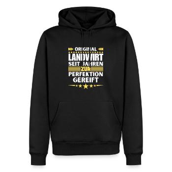 Zur Perfektion gereifter Landwirt - Männer Premium Bio Hoodie - Schwarz - Vorne - Nico (187cm)