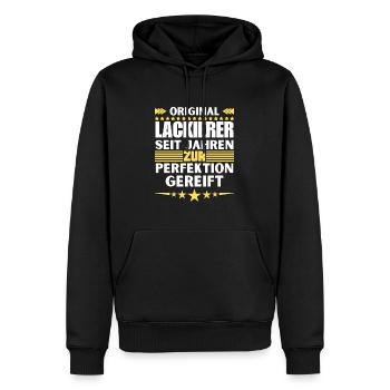 Painters matured to perfection - Men’s Premium Organic Hoodie - black - Front - Nico (187cm)