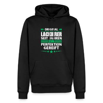 Painters matured to perfection - Men’s Premium Organic Hoodie - black - Front - Nico (187cm)
