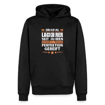 Painters matured to perfection - Men’s Premium Organic Hoodie - black - Front - Nico (187cm)