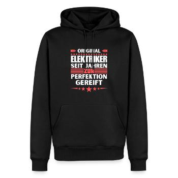 Les électriciens ont mûri à la perfection - Sweat à capuche Premium bio Homme - noir - Devant - Nico (187cm)