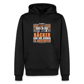Unmatched performance as a baker - Men’s Premium Organic Hoodie - black - Front - Nico (187cm)