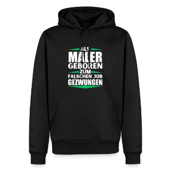 Maler im falschen Job gelandet - Männer Premium Bio Hoodie - Schwarz - Vorne - Nico (187cm)