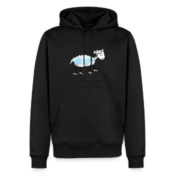 Dessine moi un mouton (Tshirt clair) - Sweat à capuche Premium bio Homme - noir - Devant - Nico (187cm)