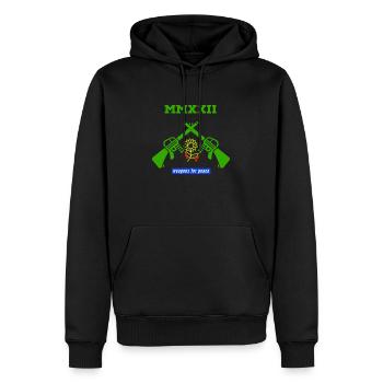 weapons for peace - Männer Premium Bio Hoodie - Schwarz - Vorne - Nico (187cm)