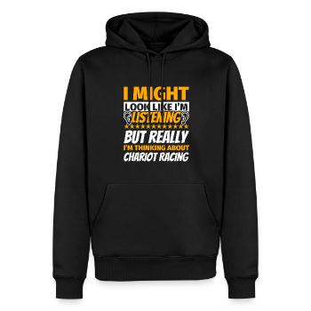 Chariot Rennen lustiges Geschenk - Männer Premium Bio Hoodie - Schwarz - Vorne - Nico (187cm)