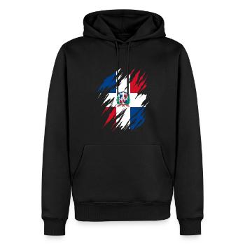 Dominikanische Republik Flagge Dom Rep Fahne Reise - Männer Premium Bio Hoodie - Schwarz - Vorne - Nico (187cm)