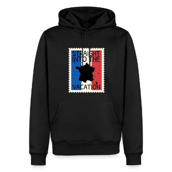 Frankreich Flagge Used Look Französische Fahne - Männer Premium Bio Hoodie - Schwarz - Vorne - Nico (187cm)