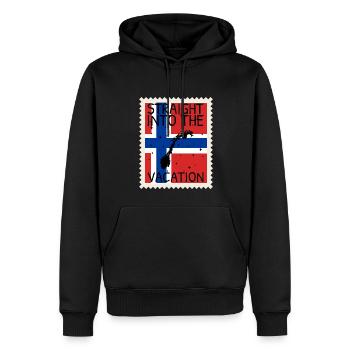 Norwegen Flagge Skandinavien Norwegische Fahne - Männer Premium Bio Hoodie - Schwarz - Vorne - Nico (187cm)