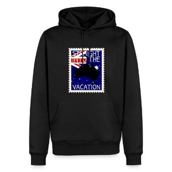 Drapeau australien sous drapeau australien - Sweat à capuche Premium bio Homme - noir - Devant - Nico (187cm)