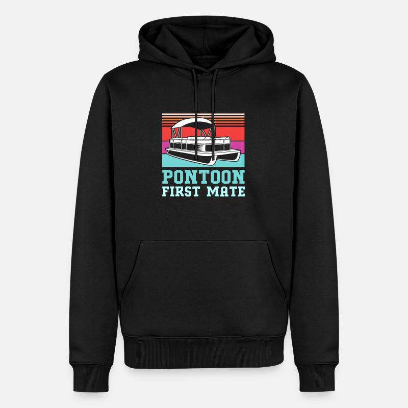 Pontonboot Boot Boote - Männer Premium Bio Hoodie - Schwarz