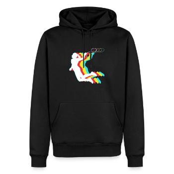 Badminton - Männer Premium Bio Hoodie - Schwarz - Vorne - Nico (187cm)