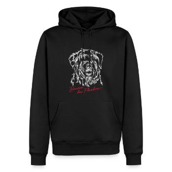 BOUVIER DES FLANDRES Dog Dog Wilsigns - Men’s Premium Organic Hoodie - black - Front - Nico (187cm)