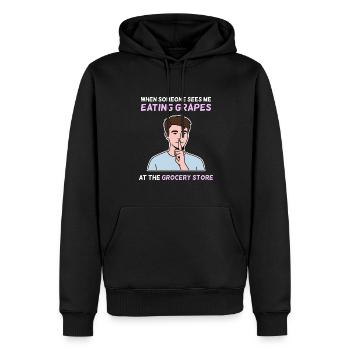 Design d’épicerie pour les jeunes fiers Pinoys - Sweat à capuche Premium bio Homme - noir - Devant - Nico (187cm)