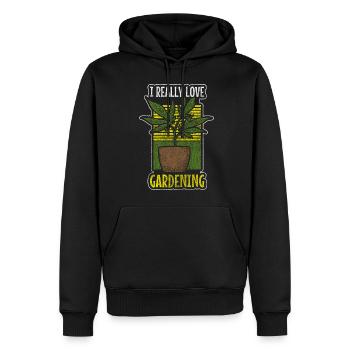 Marijuana Vaping Cbd - Sweat à capuche Premium bio Homme - noir - Devant - Nico (187cm)
