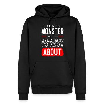 Süß Familie Halloween Große Schwester - Männer Premium Bio Hoodie - Schwarz - Vorne - Nico (187cm)