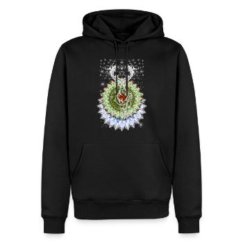2022 Christmas 01 - Men’s Premium Organic Hoodie - black - Front - Nico (187cm)