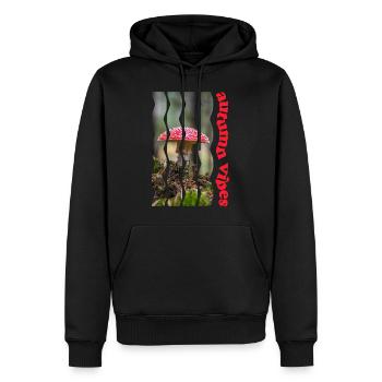 automne 61 tue-mouche - Sweat à capuche Premium bio Homme - noir - Devant - Nico (187cm)